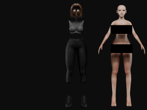 Pretty basic woman V26900 Modello 3D