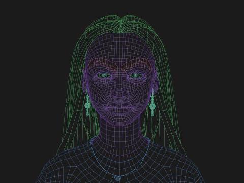 Pretty black woman V29059 3D Model