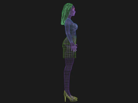 Pretty black woman V29059 3D Model