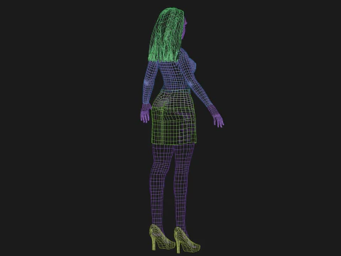 Pretty black woman V29059 3D Model