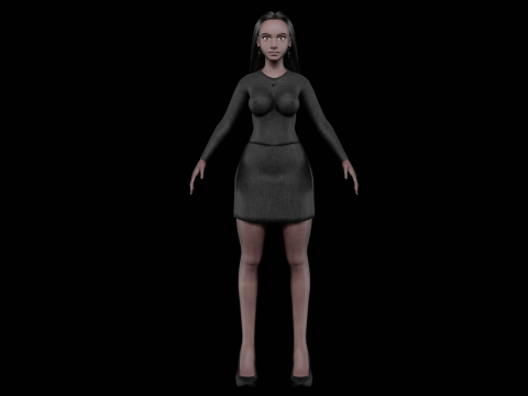 Pretty black woman V29059 Modelo 3D