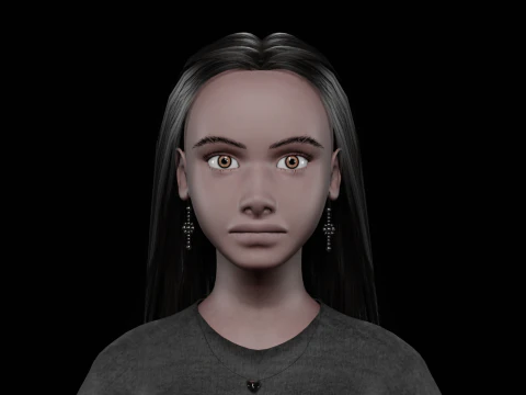 Pretty black woman V29059 3D Model