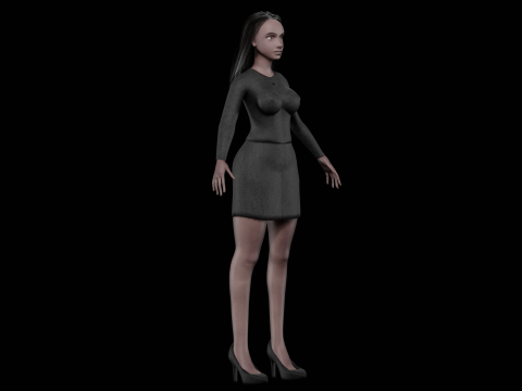 Pretty black woman V29059 Modelo 3D