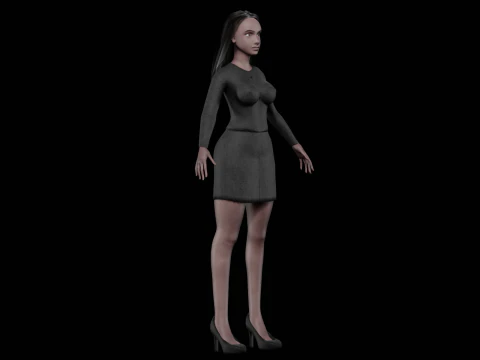 Pretty black woman V29059 3D Model