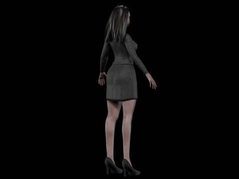 Pretty black woman V29059 3D Model