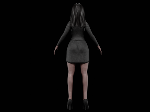 Pretty black woman V29059 Modelo 3D