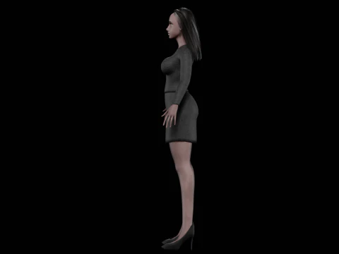 Pretty black woman V29059 3D Model