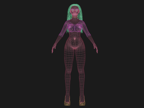 Pretty blond woman V28183 Modelo 3D