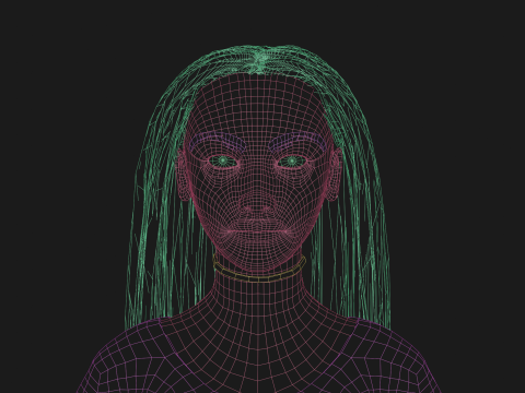 Pretty blond woman V28183 Modelo 3D