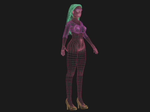Pretty blond woman V28183 Modelo 3D