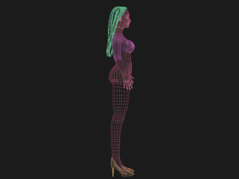 Pretty blond woman V28183 Modelo 3D