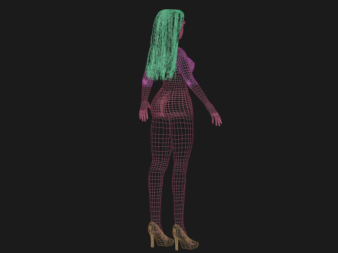 Pretty blond woman V28183 Modelo 3D