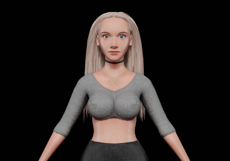 Pretty blond woman V28183 Modelo 3D .c4d .max .obj .3ds .fbx .stl .blend 