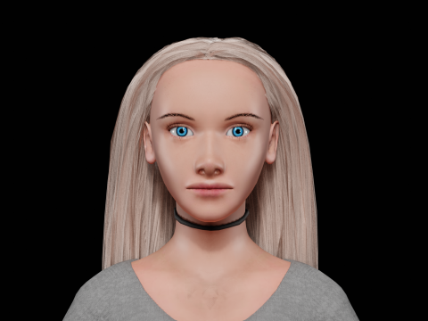 Pretty blond woman V28183 Modelo 3D