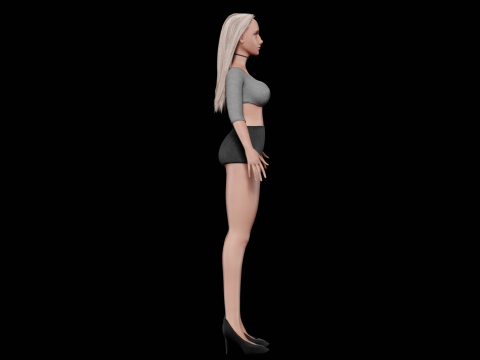 Pretty blond woman V28183 Modelo 3D