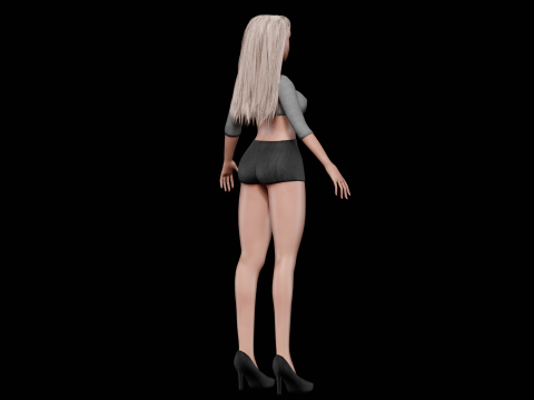 Pretty blond woman V28183 Modelo 3D