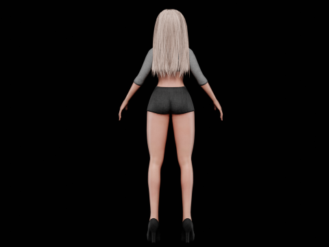 Pretty blond woman V28183 Modelo 3D