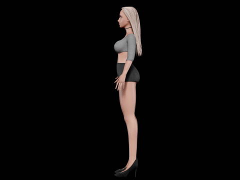 Pretty blond woman V28183 Modelo 3D