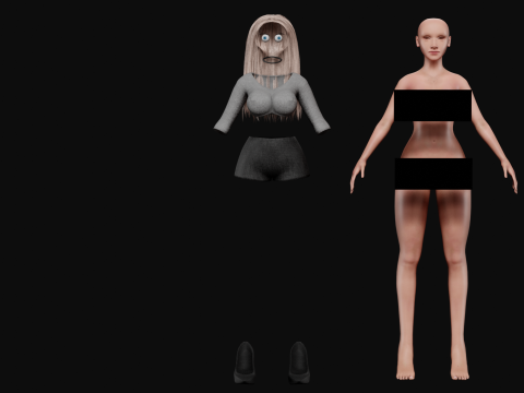 Pretty blond woman V28183 Modelo 3D