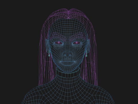 Pretty cool woman V24788 Modelo 3D