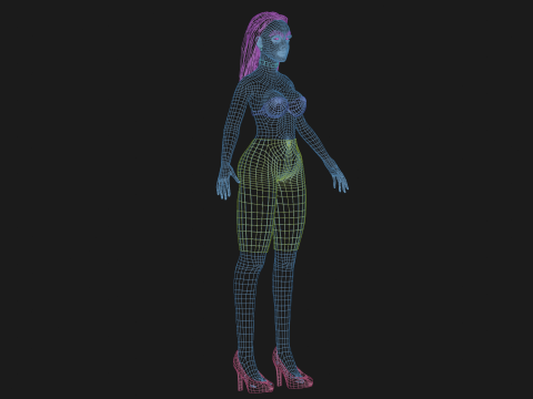Pretty cool woman V24788 Modelo 3D