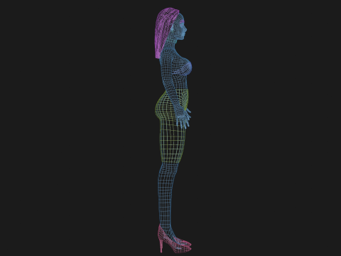Pretty cool woman V24788 Modelo 3D