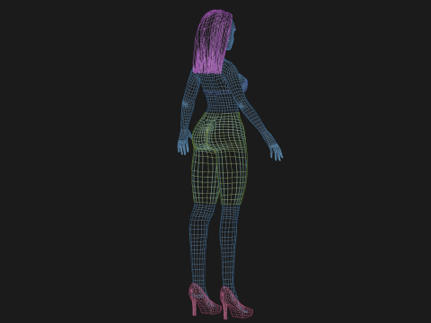 Pretty cool woman V24788 Modelo 3D