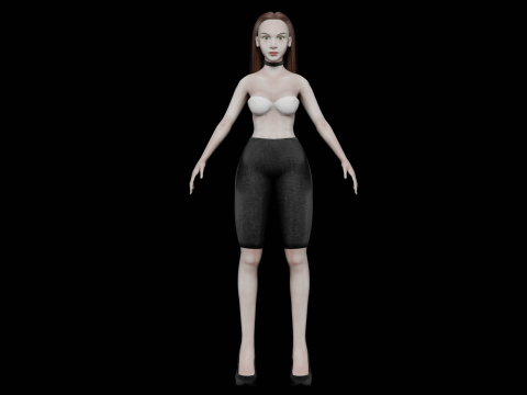 Pretty cool woman V24788 Modelo 3D
