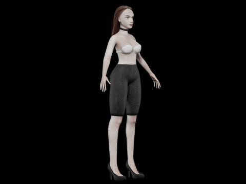 Pretty cool woman V24788 Modelo 3D