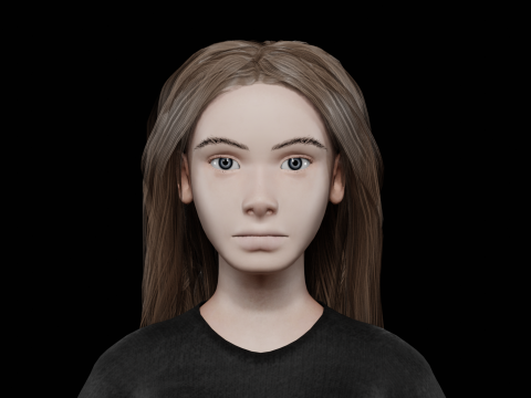 Pretty cute woman V29909 3D Model