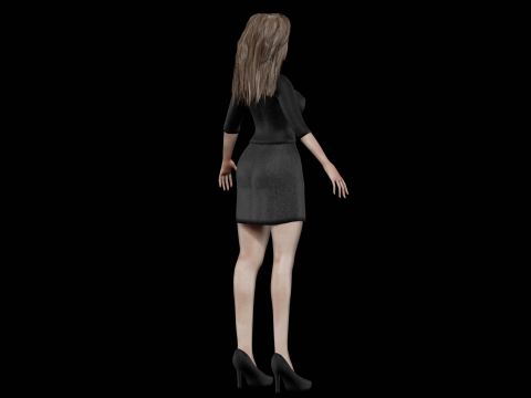 Pretty cute woman V29909 3D Model