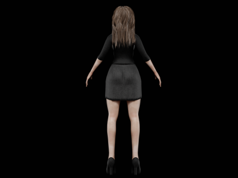 Pretty cute woman V29909 3D Model