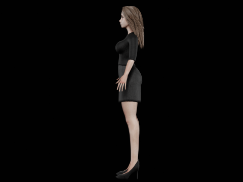 Pretty cute woman V29909 3D Model