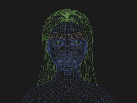 Pretty party woman V27438 Modèle 3D