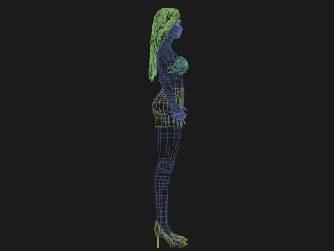 Pretty party woman V27438 Modèle 3D