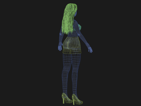 Pretty party woman V27438 Modèle 3D
