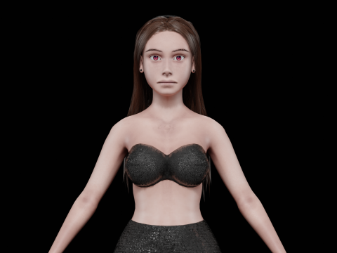 Pretty party woman V27438 3D Model