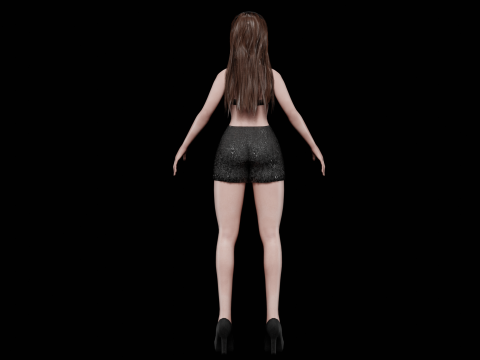 Pretty party woman V27438 Modèle 3D