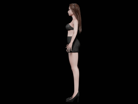 Pretty party woman V27438 Modèle 3D