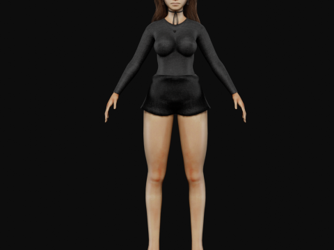 Pretty sweet woman V32164 3D 모델