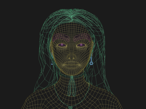 Pretty sweet woman V32164 3D 모델