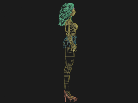 Pretty sweet woman V32164 3D 모델