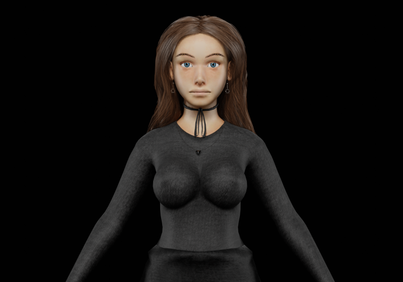 Pretty sweet woman V32164 3D 모델 .c4d .max .obj .3ds .fbx .stl .blend 