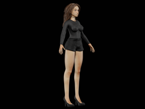 Pretty sweet woman V32164 3D 모델