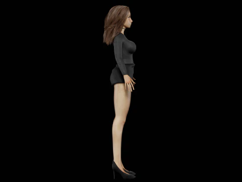 Довольно милая женщина V32164 3D Модель