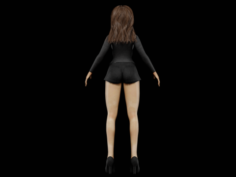 Pretty sweet woman V32164 3D 모델