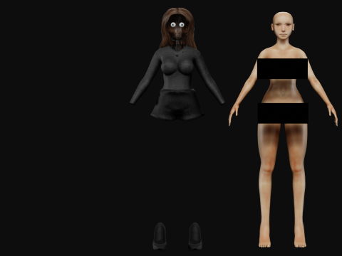 Pretty sweet woman V32164 3D 모델