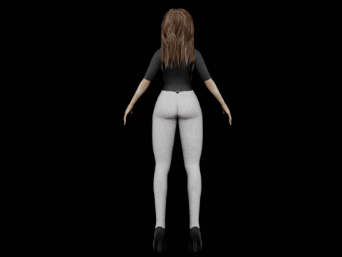 Pretty teen woman V32129 3D Model