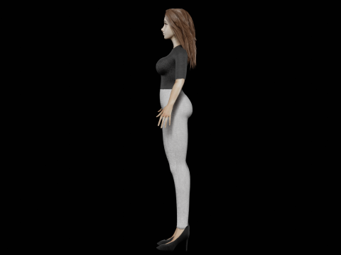 Pretty teen woman V32129 3D Model