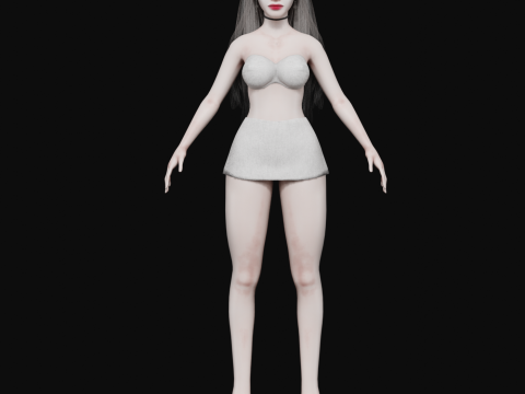 Pretty white woman V29865 3D Модель
